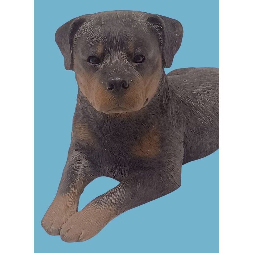 Vintage Sandicast Rottweiler Dog Sculpture 193 figurine Signed Sandra Brue 10'' - Picture 11 of 13